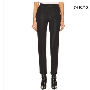 Frame Denim Le Sylvie SlenderStraight coated Noir black